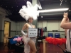 Bling Divas showgirls on set for Alicia Keys