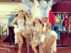 Bling Divas in silver showgirl costumes